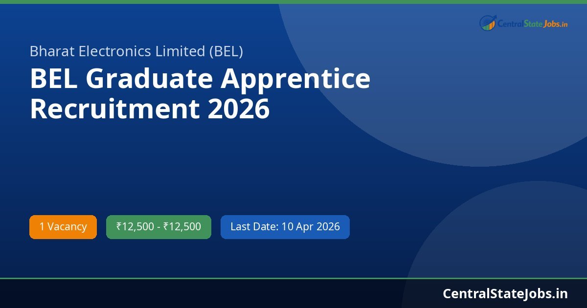 BEL Graduate Apprentice Recruitment 2026