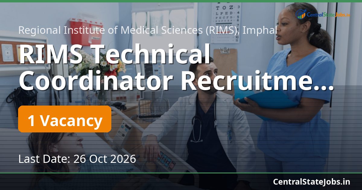 RIMS Technical Coordinator Recruitment 2026