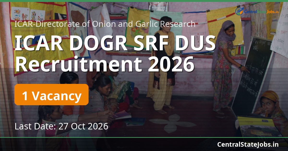 ICAR DOGR SRF DUS Recruitment 2026