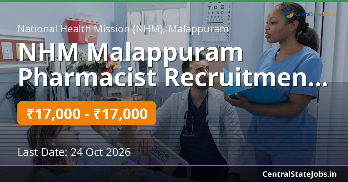 NHM Malappuram Pharmacist Recruitment 2026