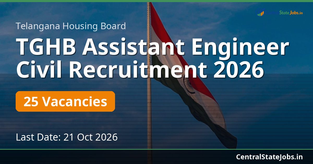 TGHB Assistant Engineer Civil Recruitment 2026