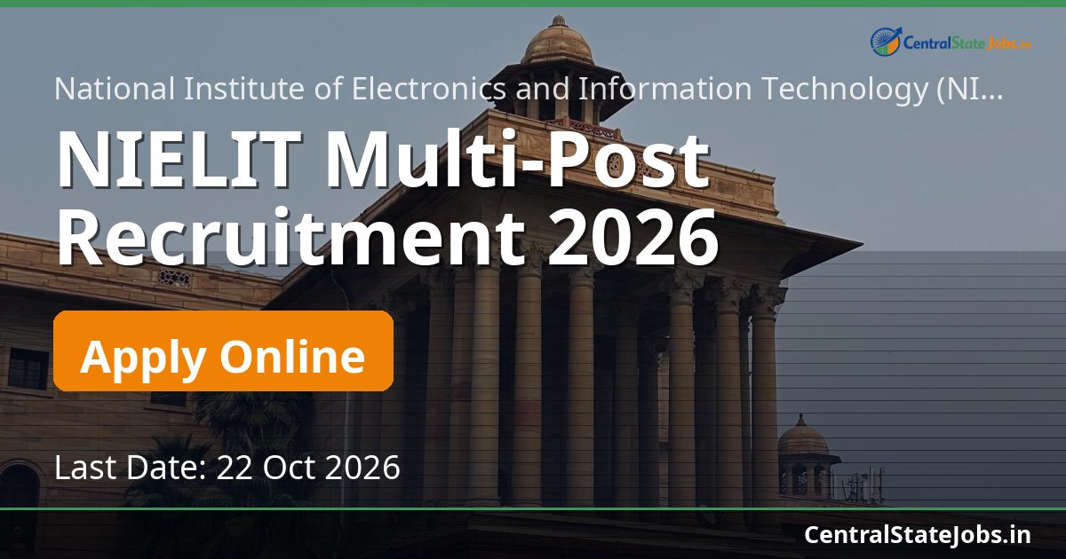 NIELIT Multi-Post Recruitment 2026