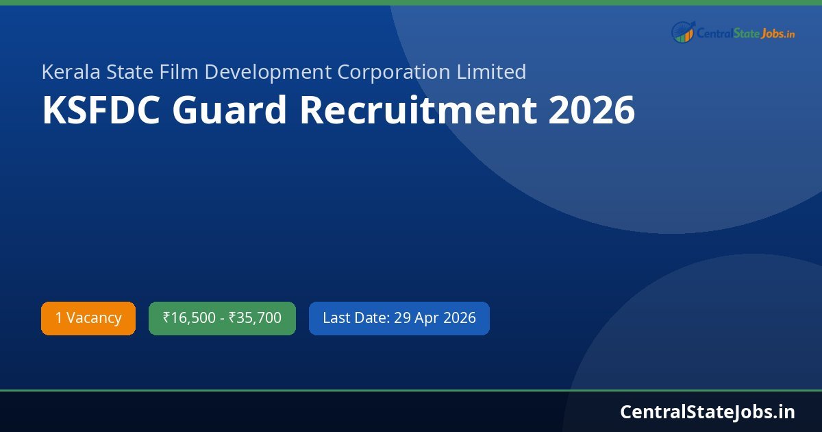 KSFDC Guard Recruitment 2026