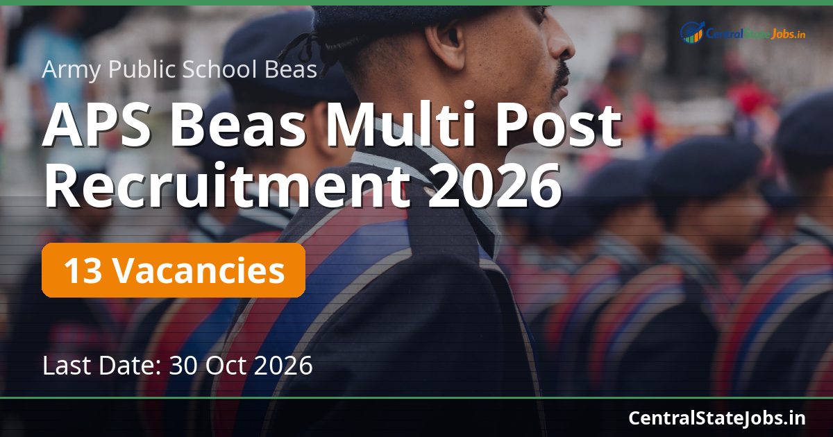 APS Beas Multi Post Recruitment 2026