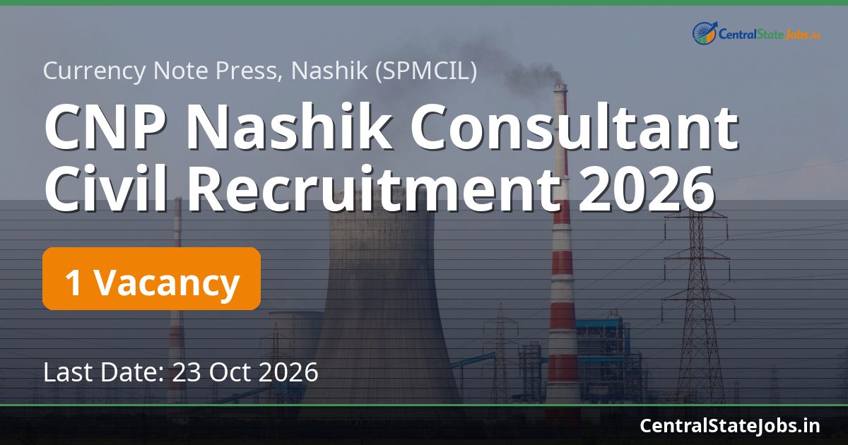 CNP Nashik Consultant Civil Recruitment 2026