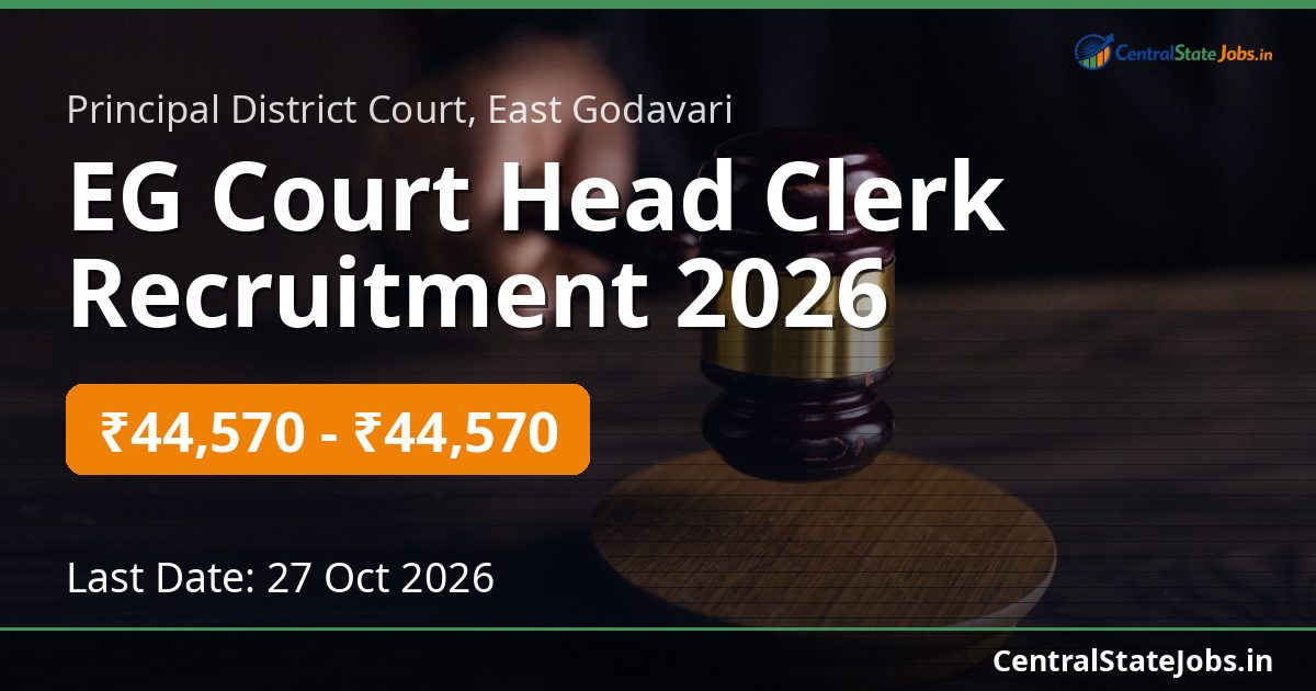 EG Court Head Clerk Recruitment 2026