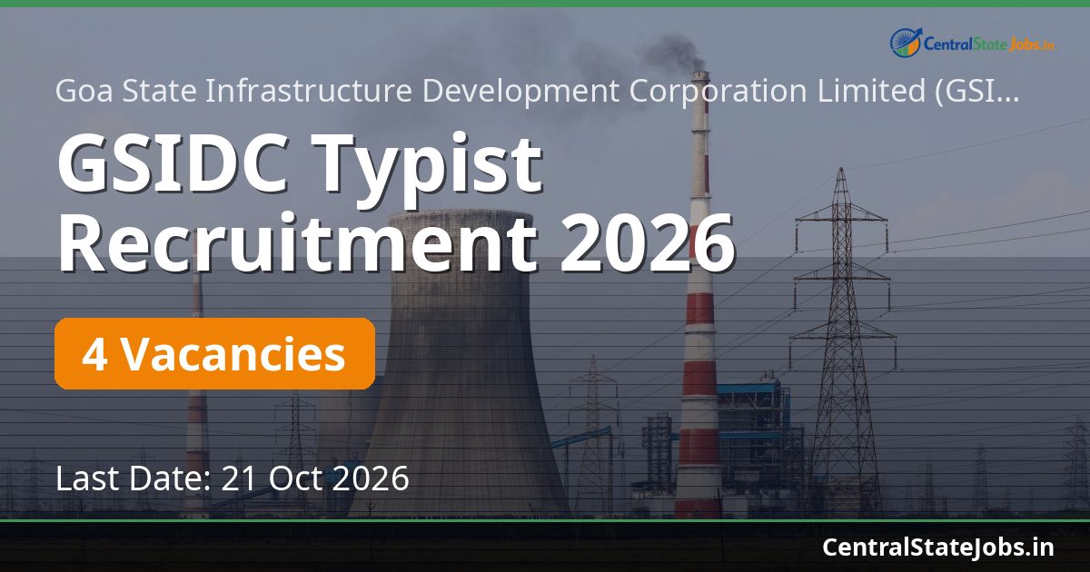 GSIDC Typist Recruitment 2026