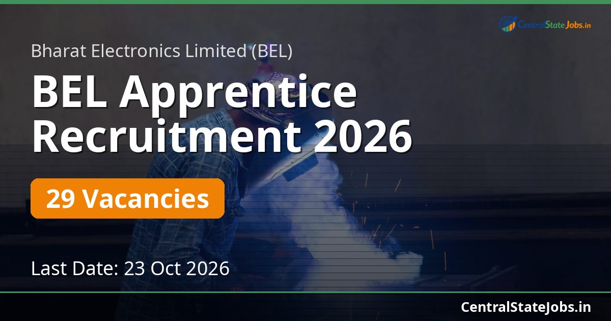 BEL Apprentice Recruitment 2026
