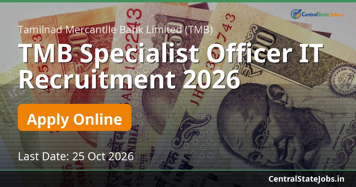 TMB Specialist Officer IT Recruitment 2026