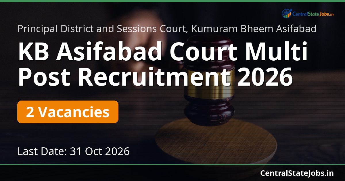 KB Asifabad Court Multi Post Recruitment 2026
