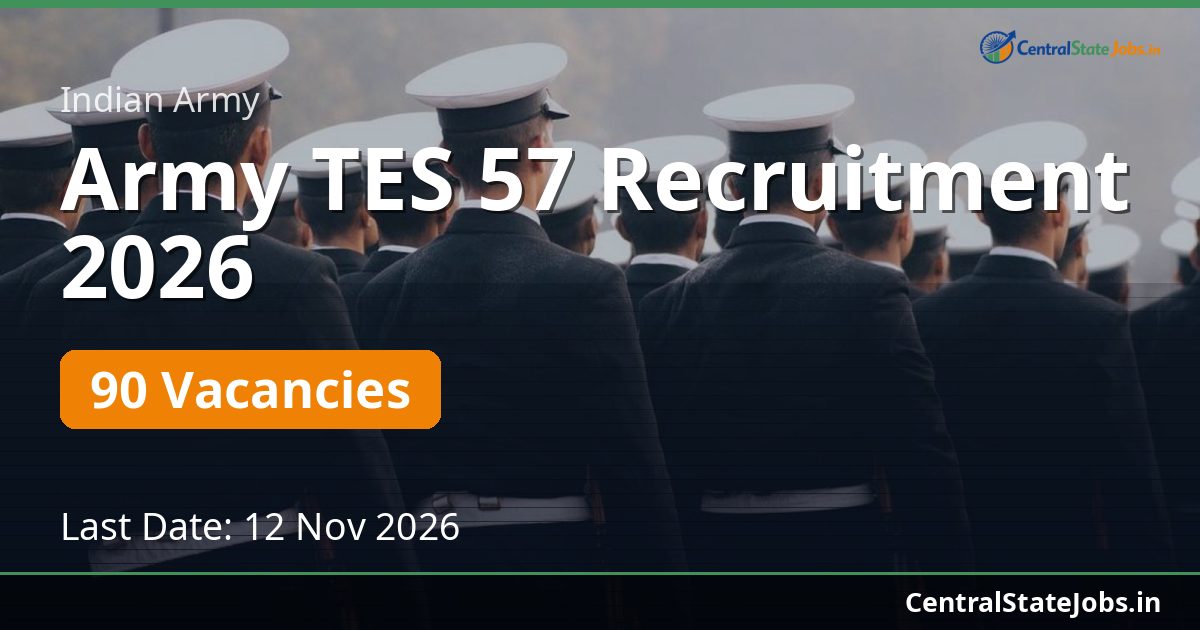 Army TES 57 Recruitment 2026 — 90 Vacancies