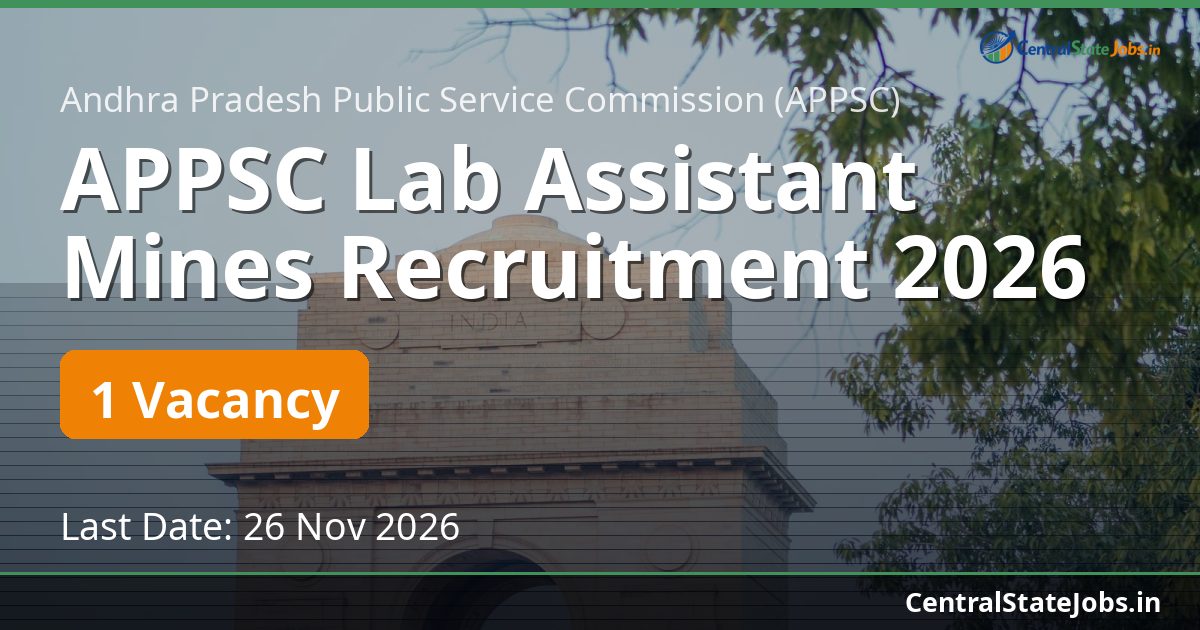 APPSC Lab Assistant Mines Recruitment 2026