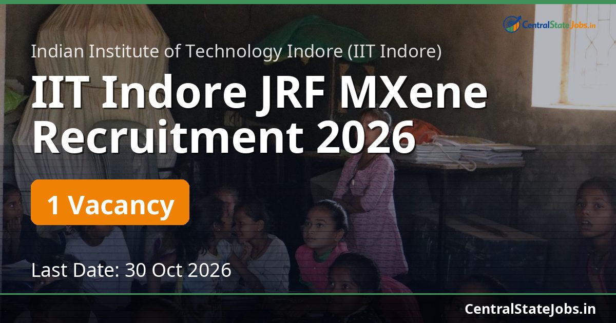IIT Indore JRF MXene Recruitment 2026