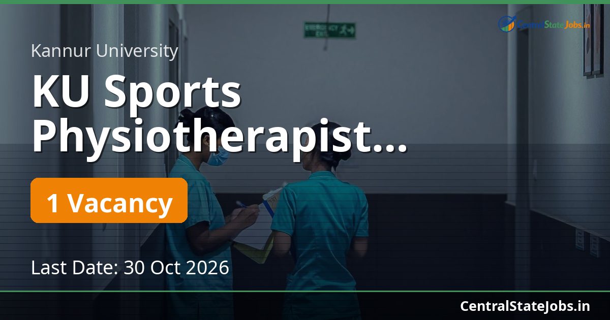 KU Sports Physiotherapist Recruitment 2026