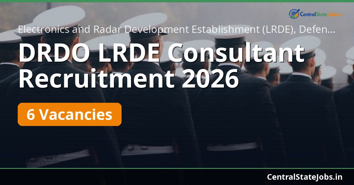 DRDO LRDE Consultant Recruitment 2026
