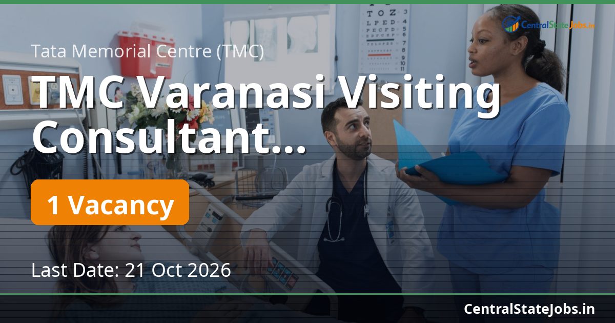 TMC Varanasi Visiting Consultant Radiodiagnosis 2026