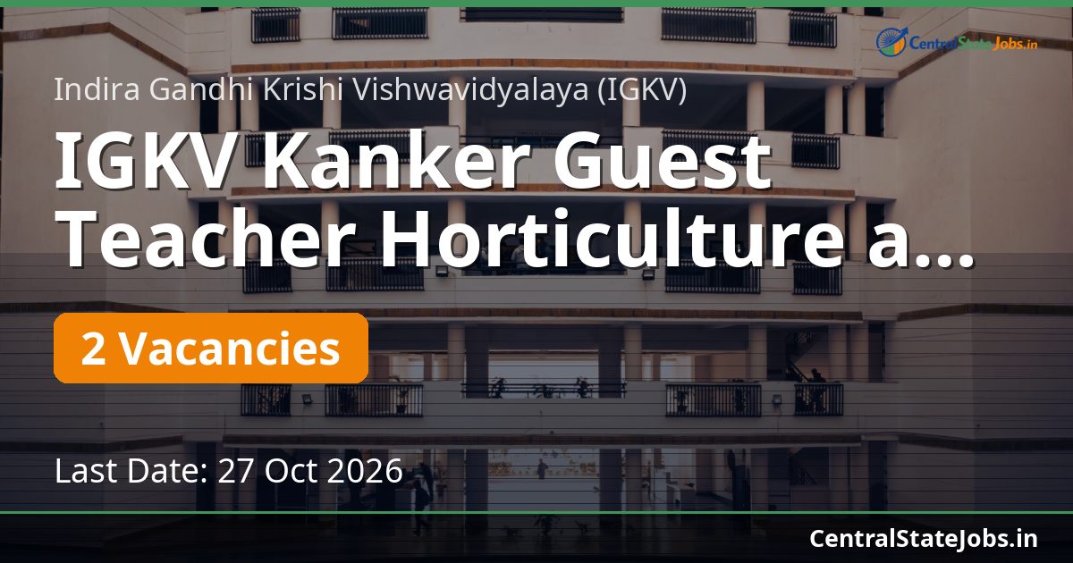 IGKV Kanker Guest Teacher Horticulture and GPB 2026