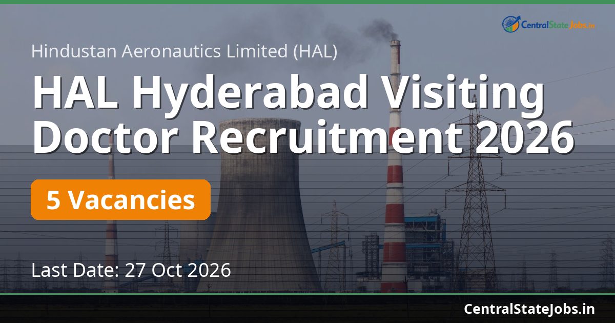 HAL Hyderabad Visiting Doctor Recruitment 2026