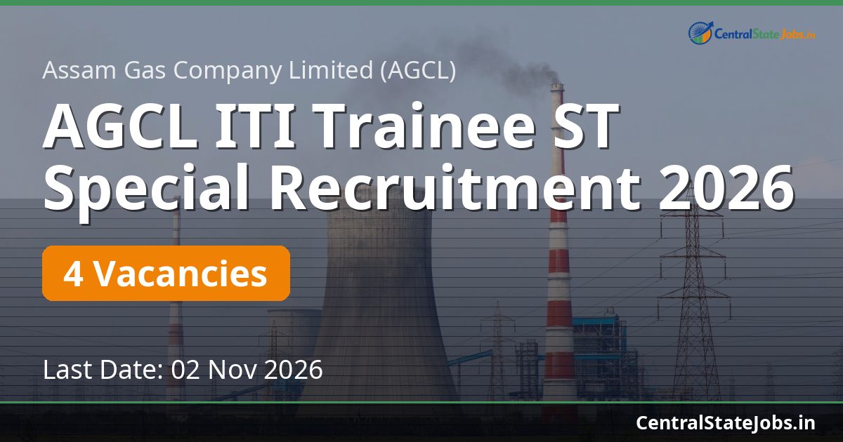 AGCL ITI Trainee ST Special Recruitment 2026