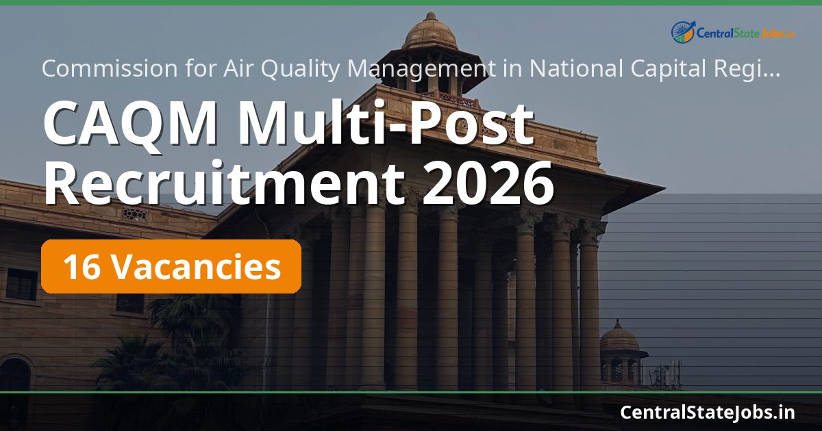 CAQM Multi-Post Recruitment 2026