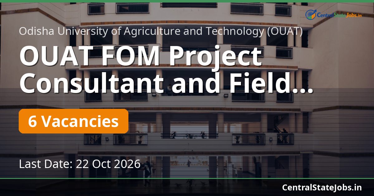 OUAT FOM Project Consultant and Field Assistant 2026