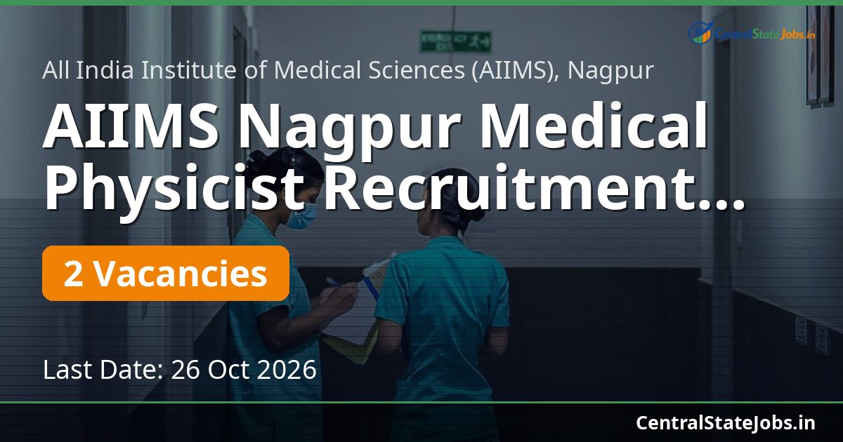 AIIMS Nagpur Medical Physicist Recruitment 2026