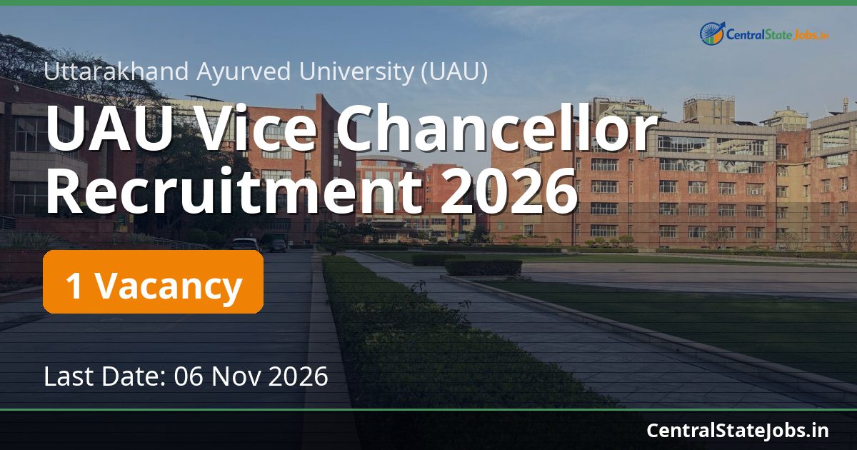 UAU Vice Chancellor Recruitment 2026