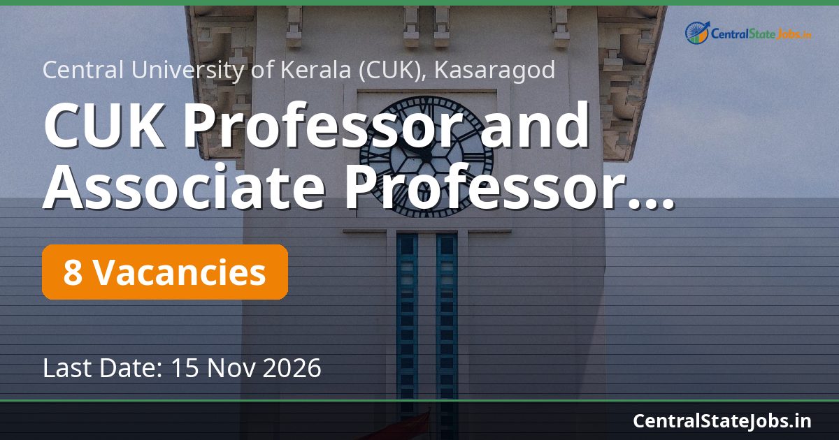 CUK Professor and Associate Professor Backlog 2026