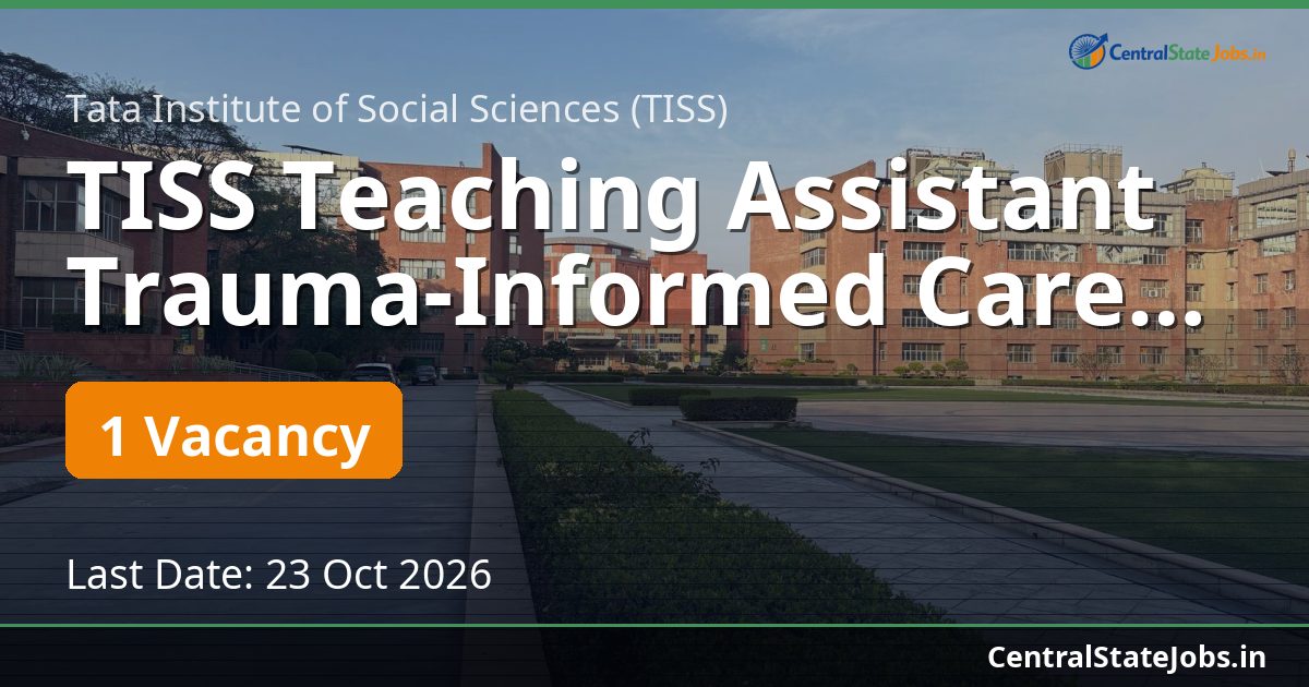 TISS Teaching Assistant Trauma-Informed Care 2026