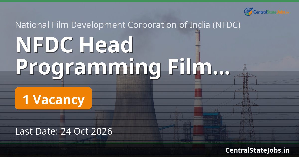NFDC Head Programming Film Bazaar Recruitment 2026
