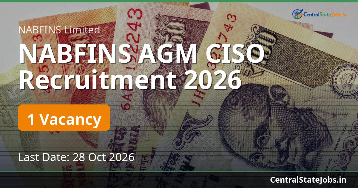 NABFINS AGM CISO Recruitment 2026