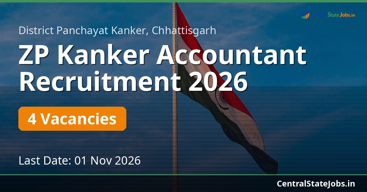 ZP Kanker Accountant Recruitment 2026