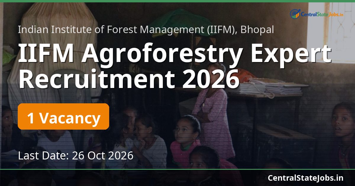 IIFM Agroforestry Expert Recruitment 2026