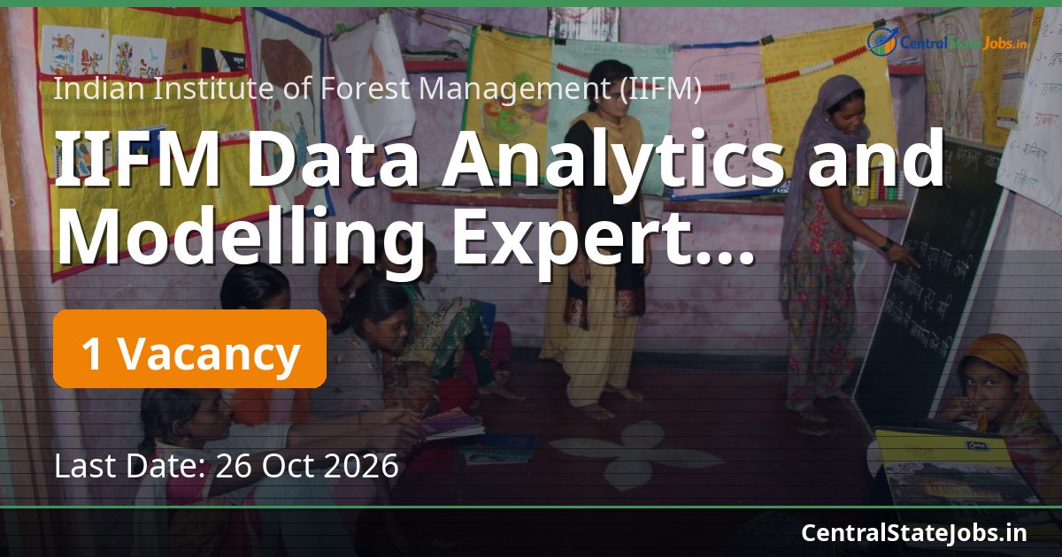 IIFM Data Analytics and Modelling Expert Recruitment 2026