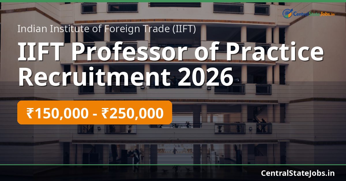 IIFT Professor of Practice Recruitment 2026