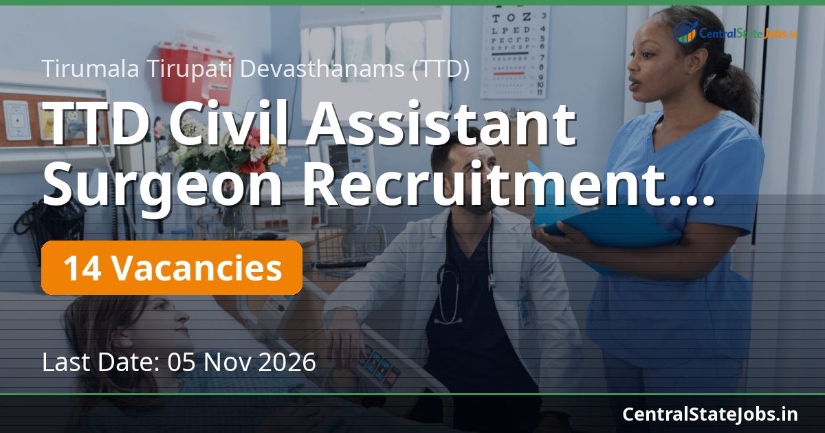 TTD Civil Assistant Surgeon Recruitment 2026