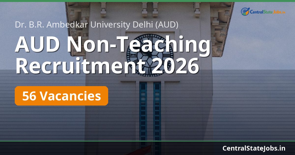 AUD Non-Teaching Recruitment 2026 — 56 Vacancies
