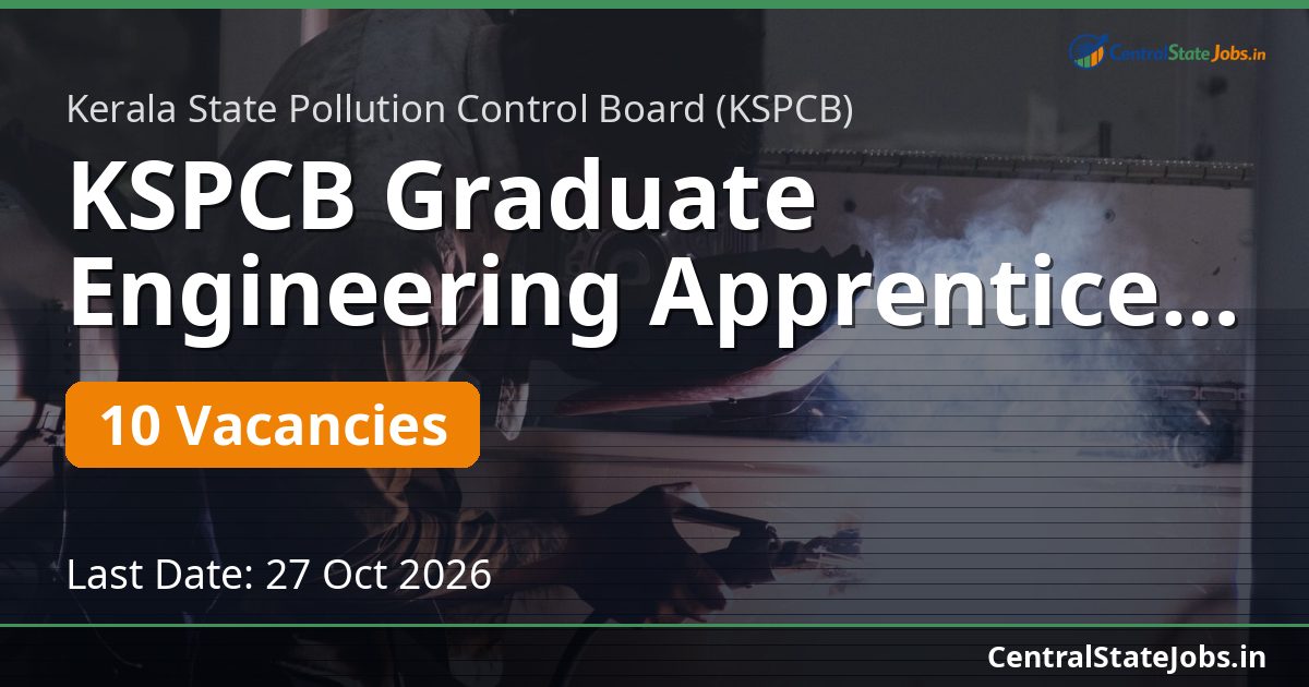KSPCB Graduate Engineering Apprentice Recruitment 2026