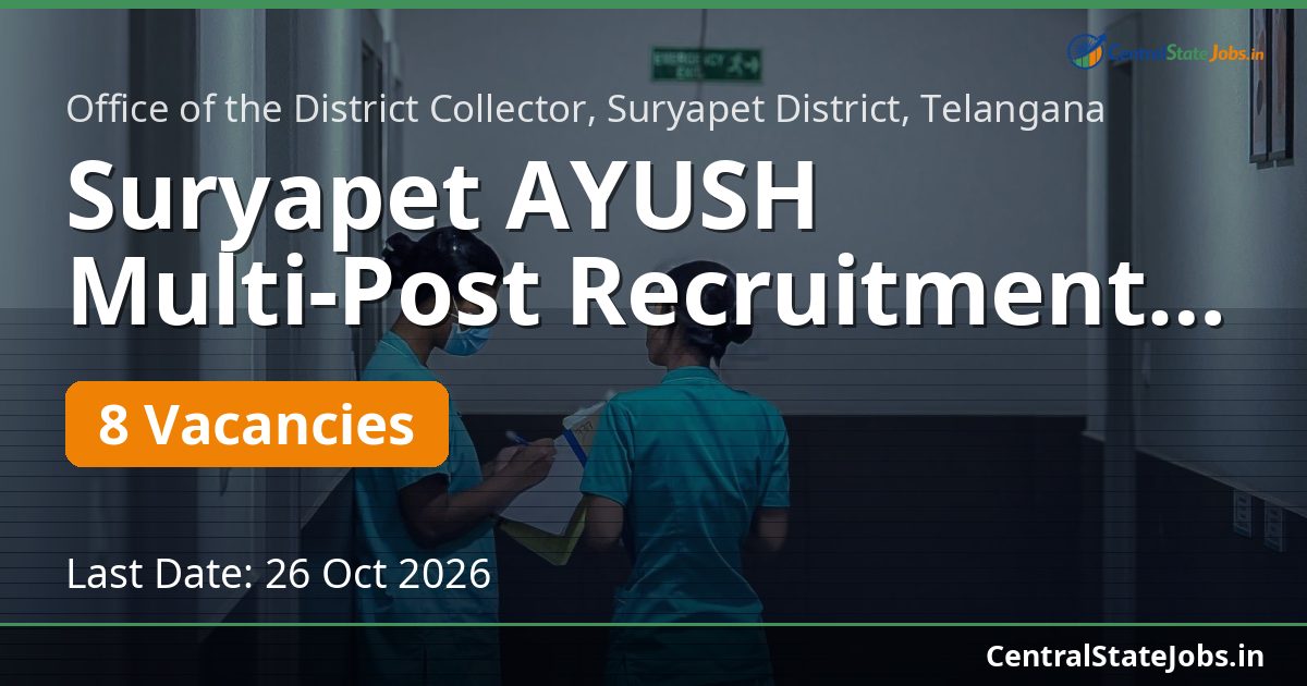 Suryapet AYUSH Multi-Post Recruitment 2026