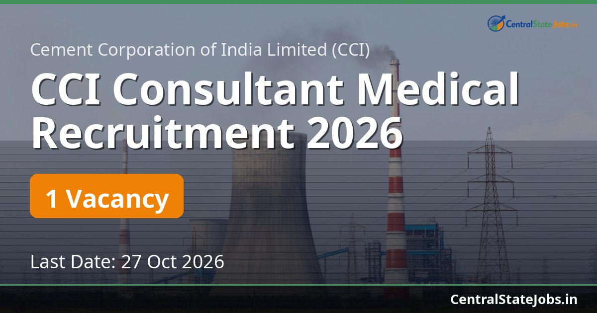 CCI Consultant Medical Recruitment 2026