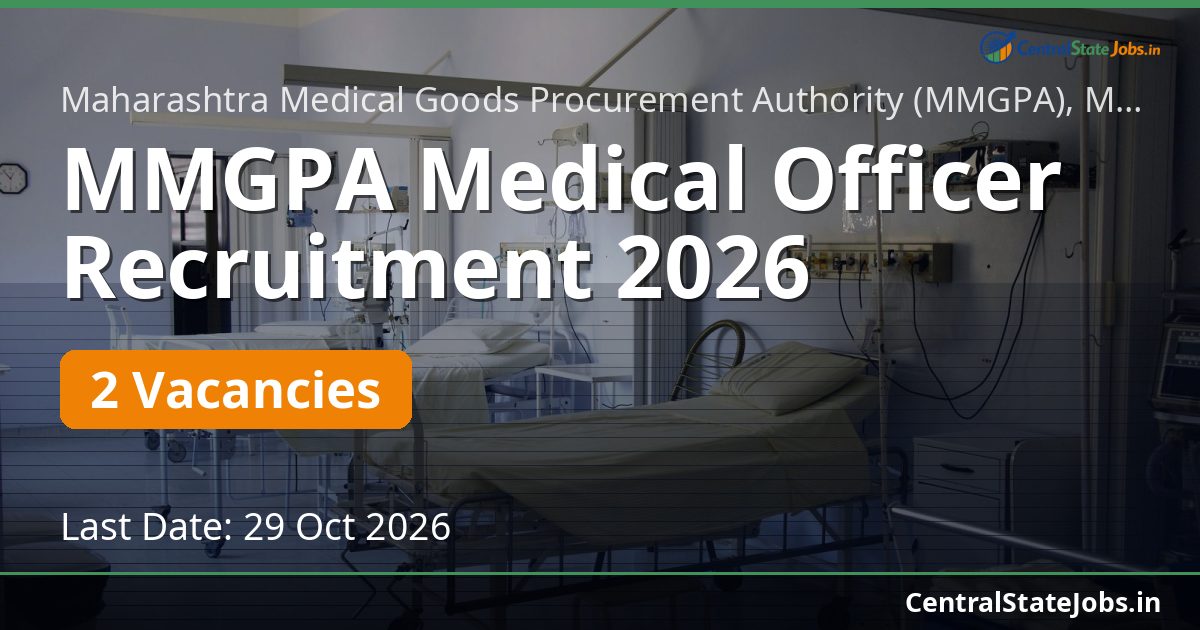 MMGPA Medical Officer Recruitment 2026