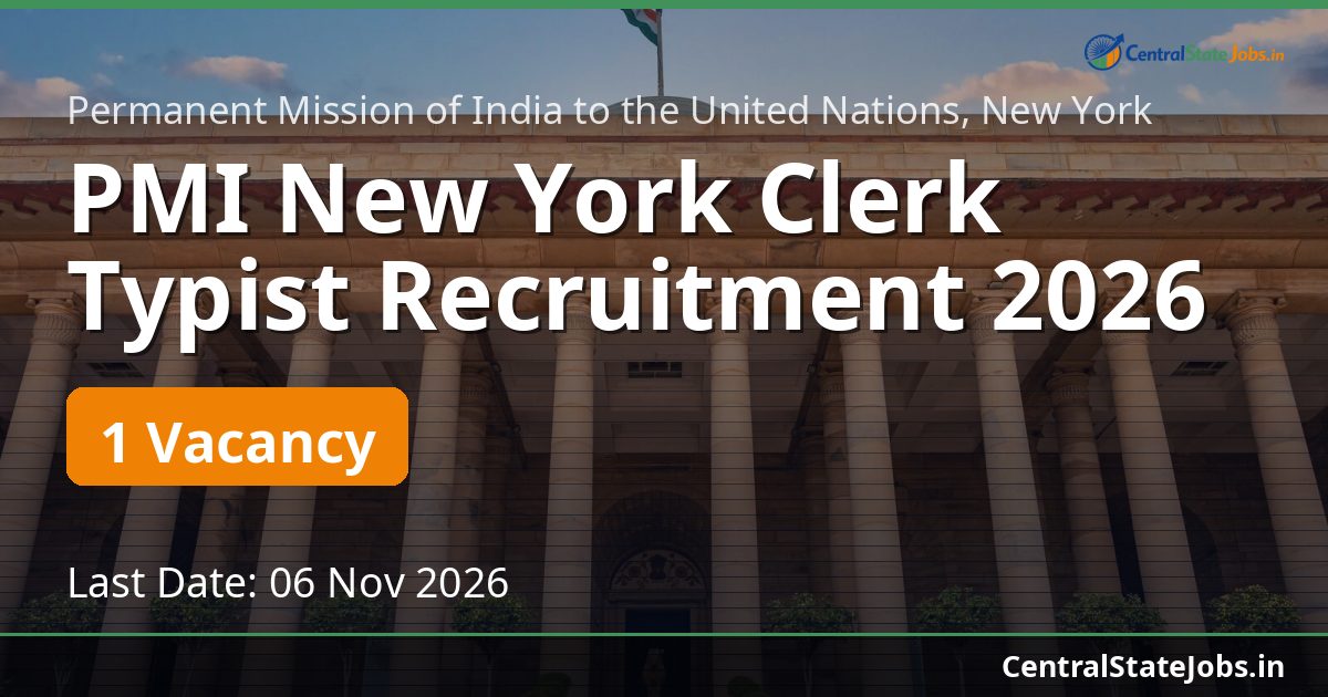 PMI New York Clerk Typist Recruitment 2026