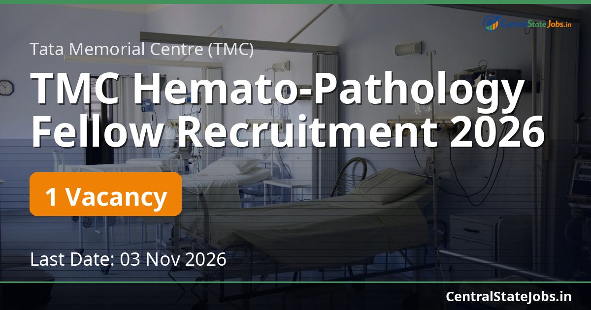 TMC Hemato-Pathology Fellow Recruitment 2026