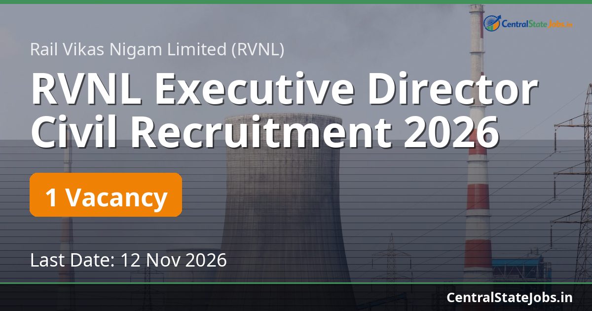 RVNL Executive Director Civil Recruitment 2026