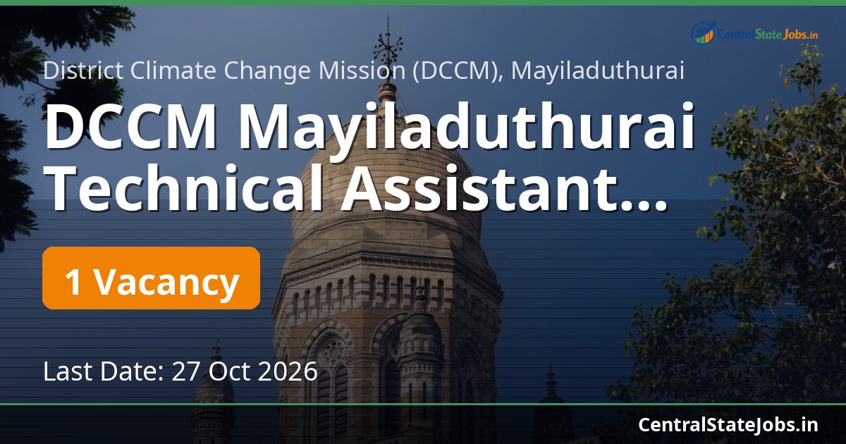 DCCM Mayiladuthurai Technical Assistant Recruitment 2026