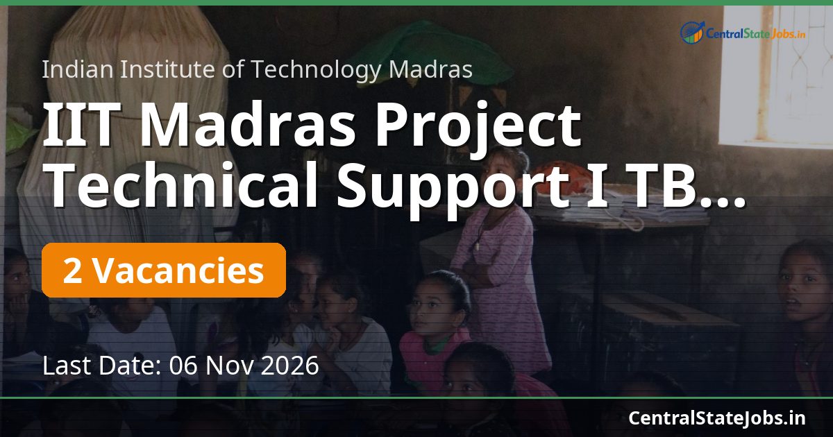 IIT Madras Project Technical Support I TB Biosensor 2026