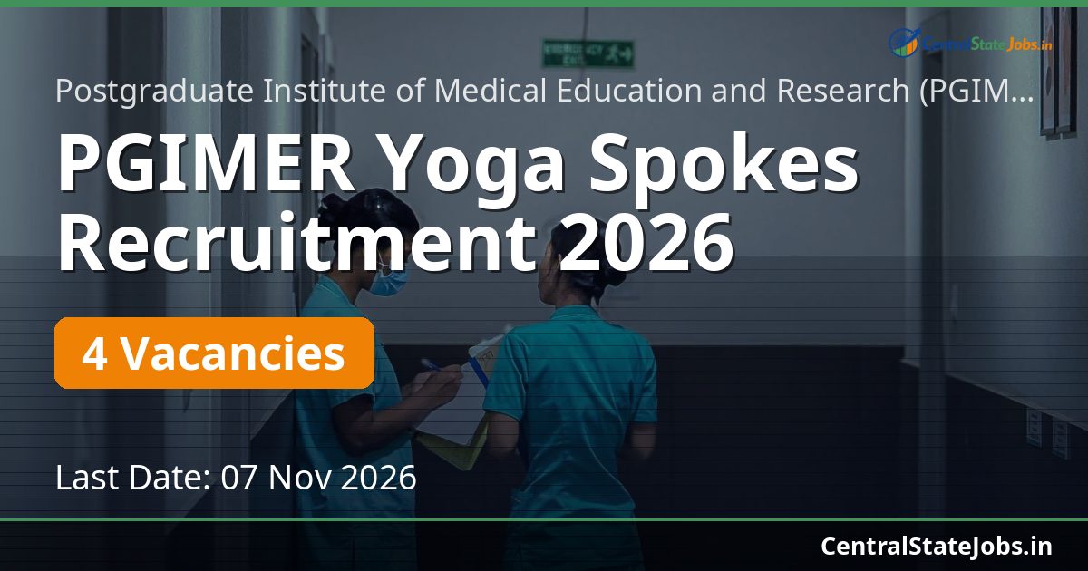 PGIMER Yoga Spokes Recruitment 2026