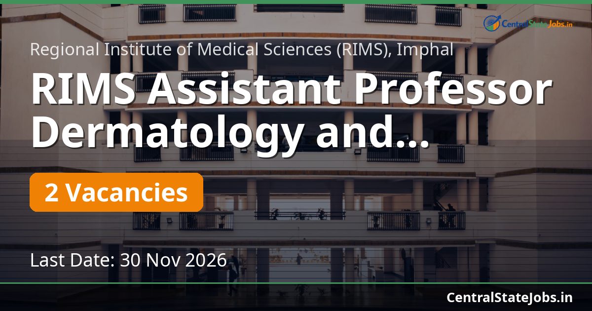 RIMS Assistant Professor Dermatology and Psychiatry 2026
