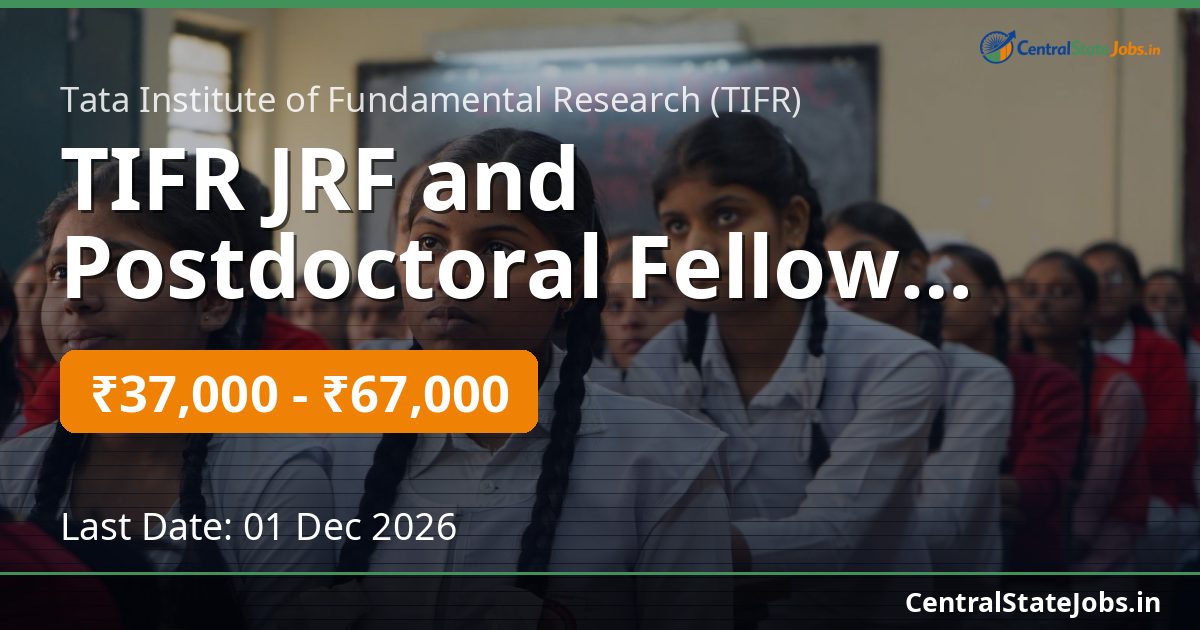 TIFR JRF and Postdoctoral Fellow Astrophysics 2026