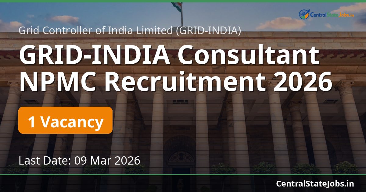 GRID-INDIA Consultant NPMC Recruitment 2026